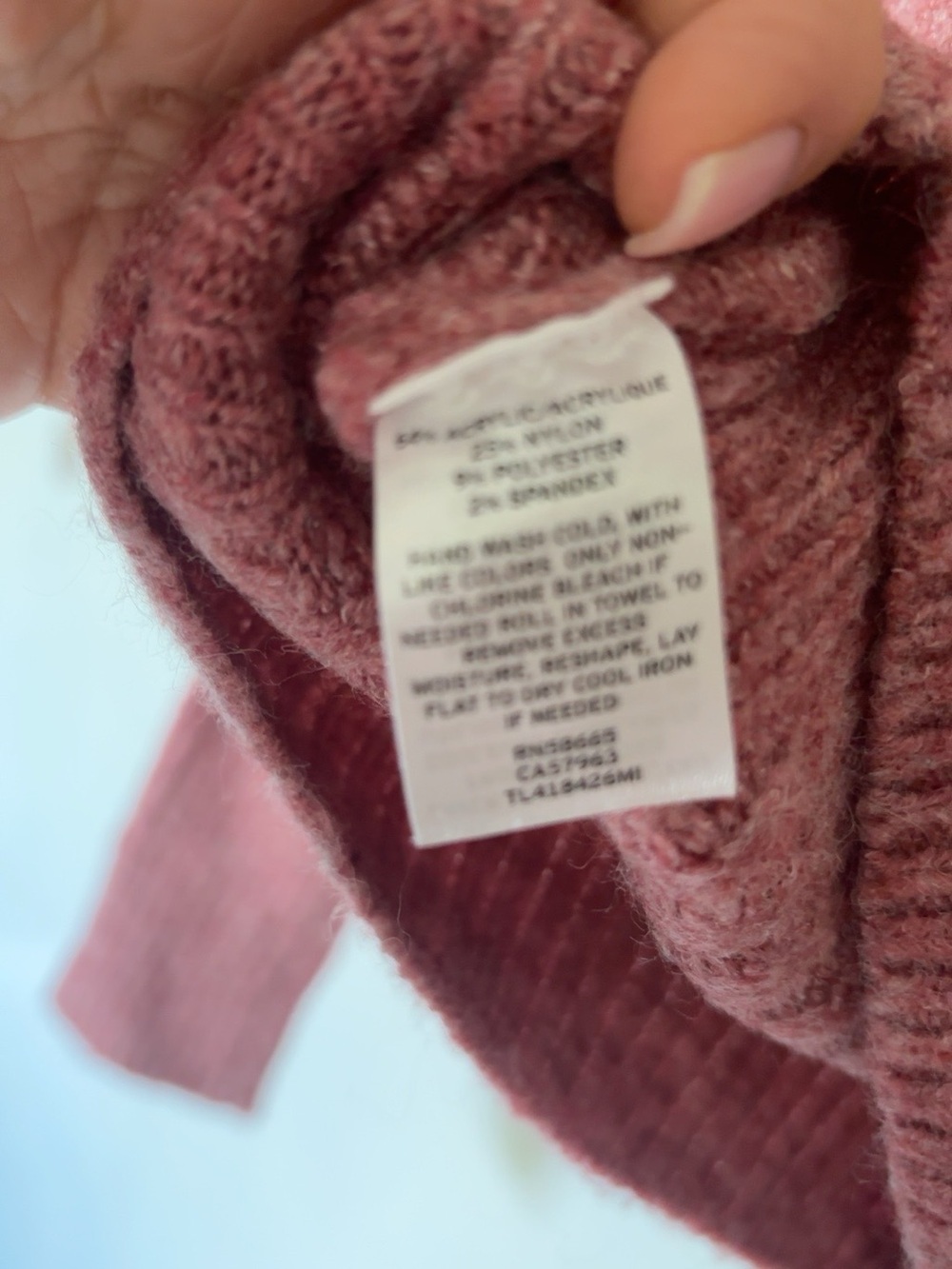 LEITH Dusty Rose Puff Sleeve Ribbed Sweater – Size XS - Picture 6 of 6